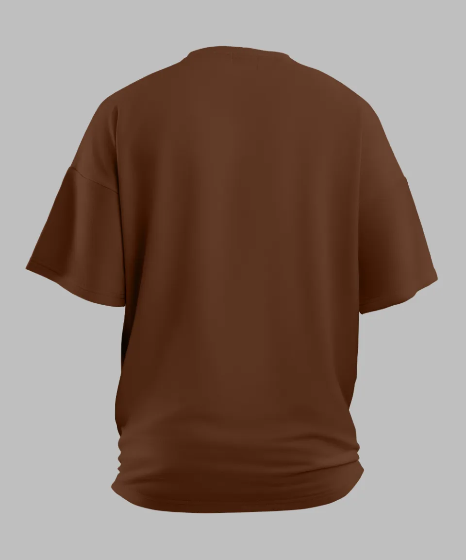 Popeye Mocha Oversized T Shirt — back