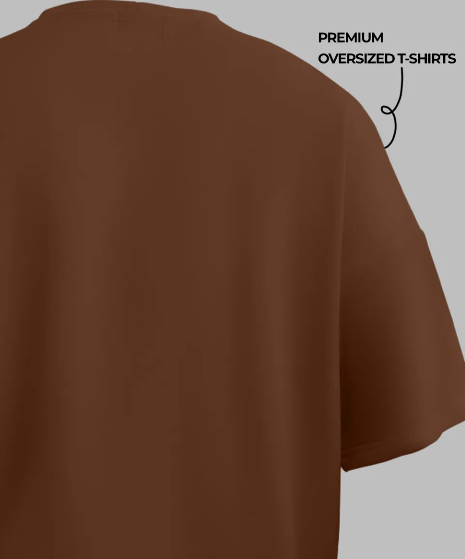 Popeye Mocha Oversized T Shirt — detail