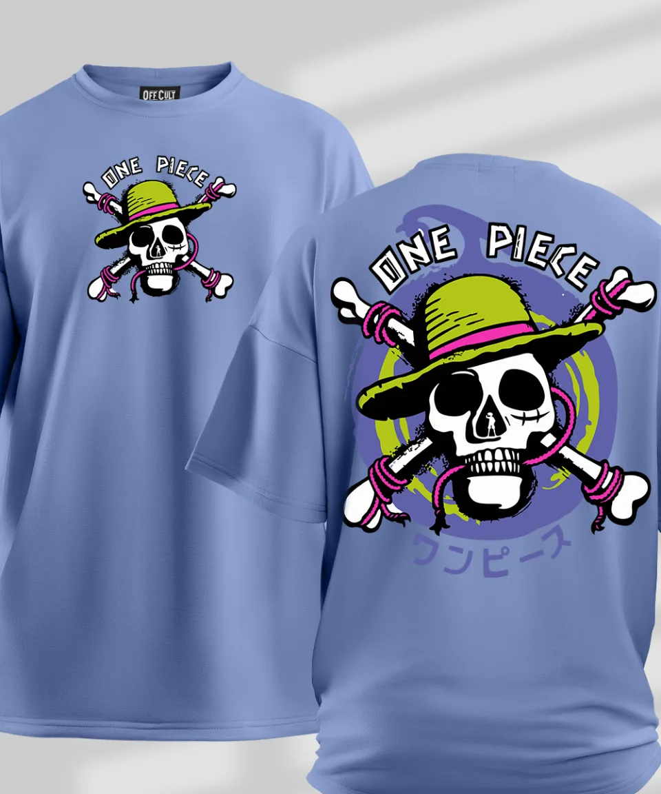 One Piece Pirate Lavender Oversized T Shirt