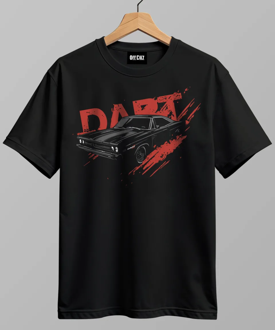 Dart Racing Black Regular T Shirt — back