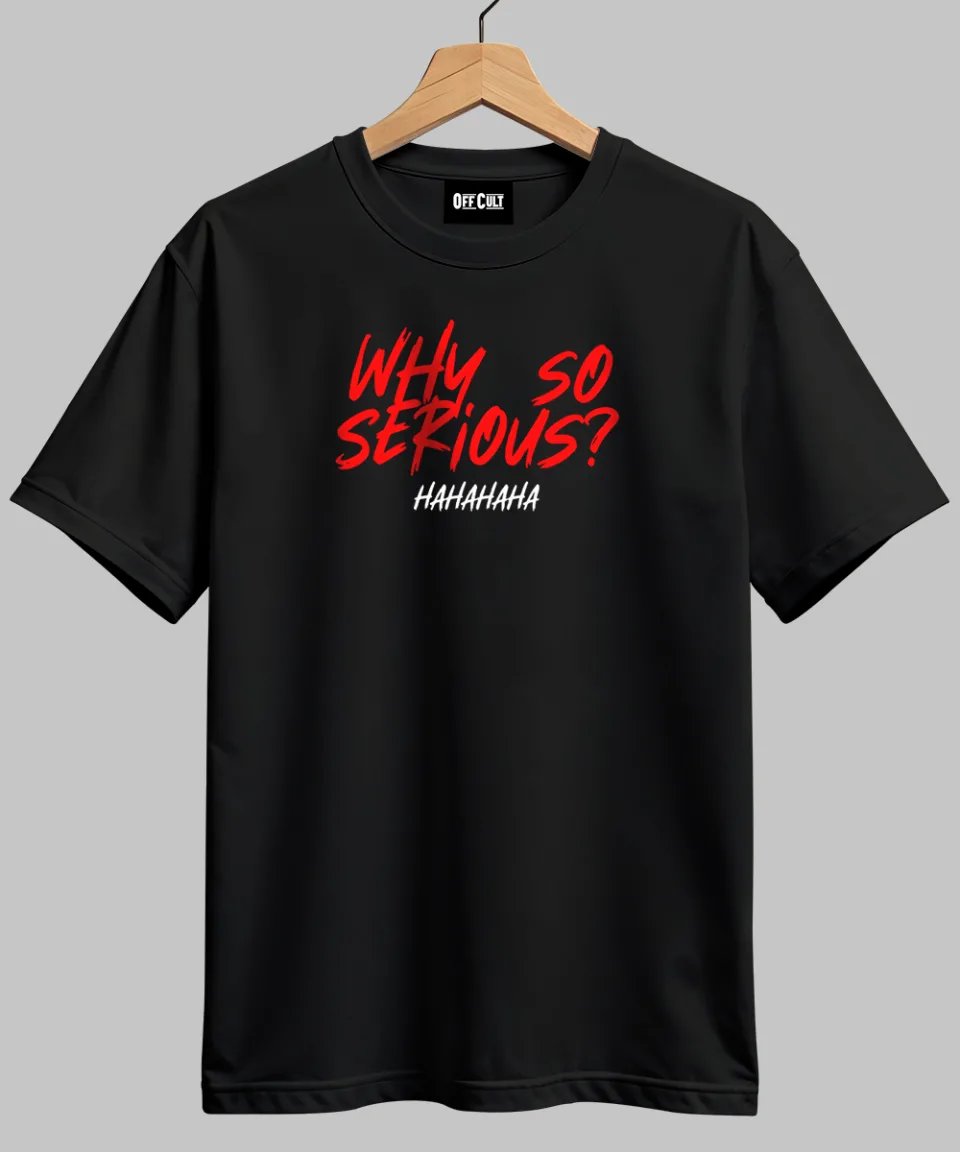 Why so Serious Black Regular T Shirt — back