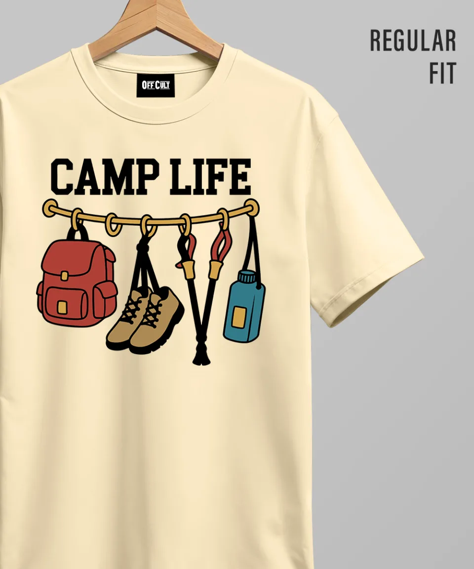 Camp Life Off White Regular T Shirt