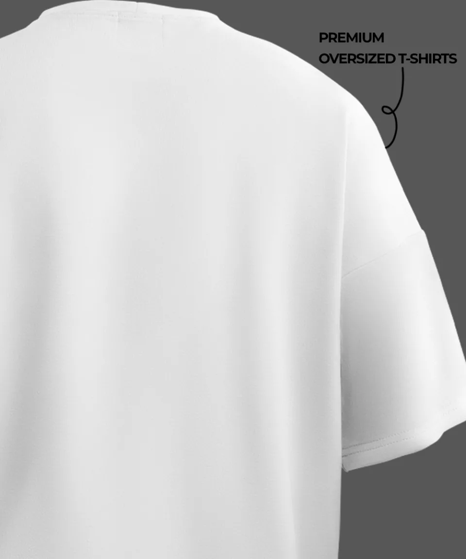 Offcult Butterfly White Oversized T Shirt — detail