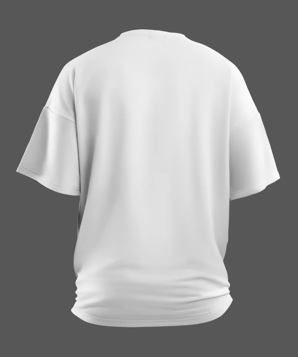 Offcult Butterfly White Oversized T Shirt — back