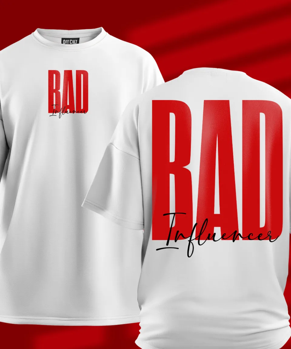 Bad Influence White Oversized T-Shirt